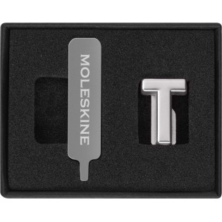 Przypinka MOLESKINE T, srebrna
