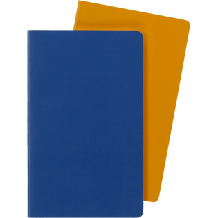 Zestaw 2 zeszytów MOLESKINE Volant, L, 13x21cm, w linie, 96 stron, blue/amber yellow