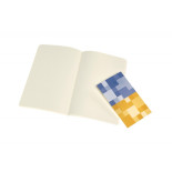 Zestaw 2 zeszytów MOLESKINE Volant, L, 13x21cm, gładki, 96 stron, blue/amber yellow