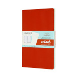 Zestaw 2 zeszytów MOLESKINE Volant, L, 13x21cm, w linie, 96 stron, coral orange/aquamarine