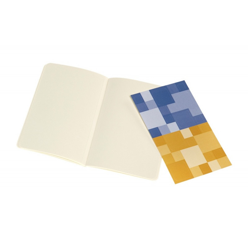 Zestaw 2 zeszytów MOLESKINE Volant, P, 9x14cm, gładki, 80 stron, blue/amber yellow