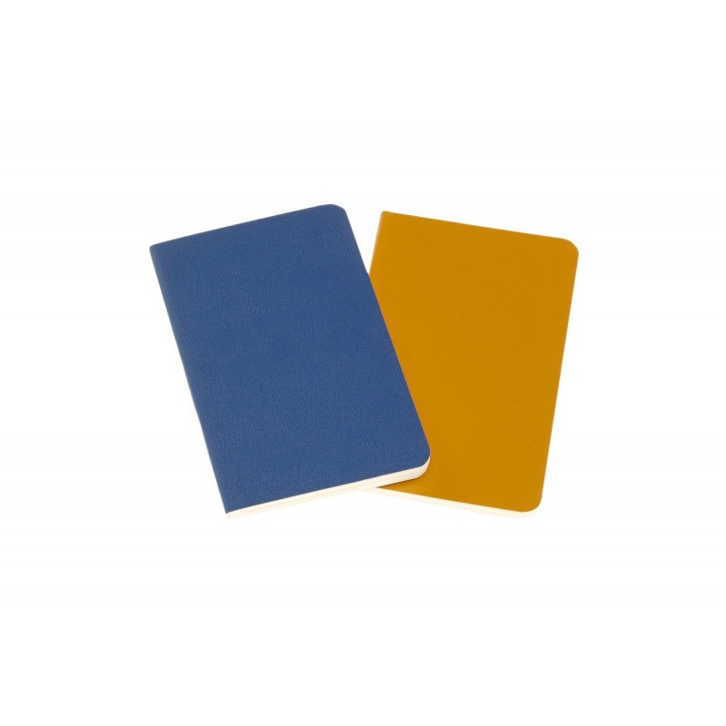 Zestaw 2 zeszytów MOLESKINE Volant, XS, 6,5x10,5cm, w linie, 56 stron, blue/amber yellow
