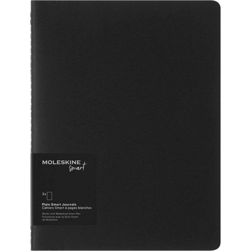 Zestaw 2 zeszytów MOLESKINE Smart Cahier, XL, 19x25cm, w linie, czarny