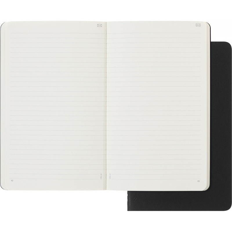 Zestaw 2 zeszytów MOLESKINE Smart Cahier, L, 13x21cm, w linie, czarny