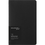 Zestaw 2 zeszytów MOLESKINE Smart Cahier, L, 13x21cm, w linie, czarny