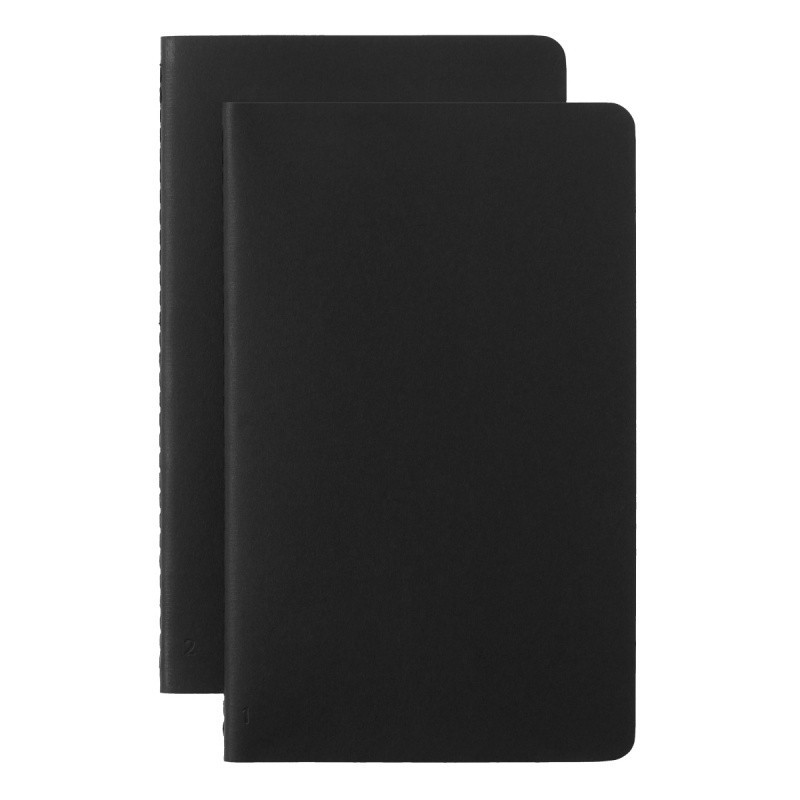 Zestaw 2 zeszytów MOLESKINE Smart Cahier, L, 13x21cm, w linie, czarny