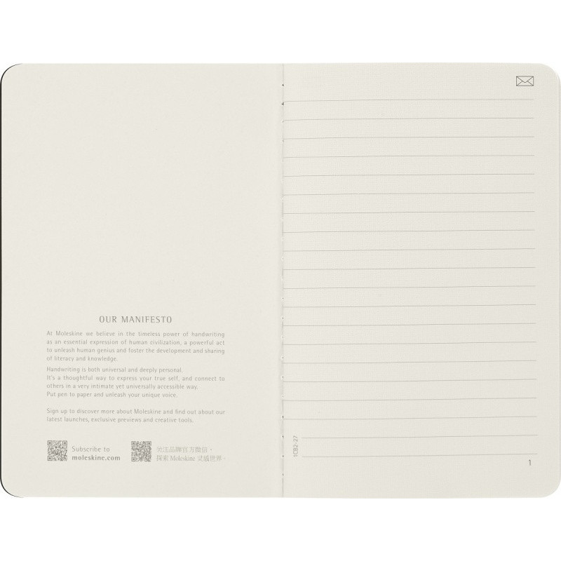 Zestaw 2 zeszytów MOLESKINE Smart Cahier, P, 9x14cm, w linie, czarny