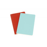 Zestaw 2 zeszytów MOLESKINE Volant, P, 9x14cm, w linie, 80 stron, coral orange/aquamarine