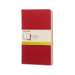 Zestaw 3 zeszytów MOLESKINE Cahier Journals, L, 13x21cm, gładki, 80 stron, cranberry red
