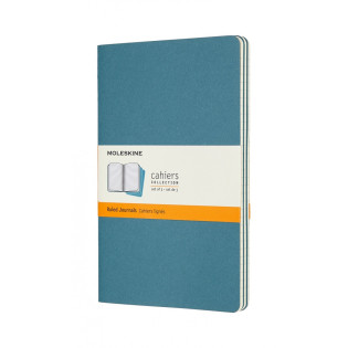 Zestaw 3 zeszytów MOLESKINE Cahier Journals, L, 13x21cm, w linie, 80 stron, brisk blue