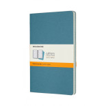 Zestaw 3 zeszytów MOLESKINE Cahier Journals, L, 13x21cm, w linie, 80 stron, brisk blue