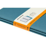 Zestaw 3 zeszytów MOLESKINE Cahier Journals, L, 13x21cm, w linie, 80 stron, brisk blue