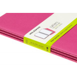 Zestaw 3 zeszytów MOLESKINE Cahier Journals, L, 13x21cm, gładki, 80 stron, kinetic pink