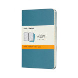 Zestaw 3 zeszytów MOLESKINE Cahier Journals, P, 9x14cm, w linie, 64 strony, brisk blue