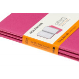 Zestaw 3 zeszytów MOLESKINE Cahier Journals, P, 9x14cm, w linie, 64 strony, kinetic pink