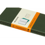 Zestaw 3 zeszytów MOLESKINE Cahier Journals, P, 9x14cm, w linie, 64 strony, myrtle green