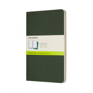 Zestaw 3 zeszytów MOLESKINE Cahier, L, 13x21cm, gładki, 80 stron, myrtle green