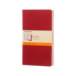 Zestaw 3 zeszytów MOLESKINE Cahier, L, 13x21cm, w linie, 80 stron, cranberry red
