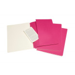 Zestaw 3 zeszytów MOLESKINE Cahier, XL, 19x25cm, gładki, 120 stron, kinetic pink