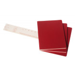 Zestaw 3 zeszytów MOLESKINE Cahier, XL, 19x25cm, w linie, 120 stron, cranberry red