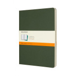 Zestaw 3 zeszytów MOLESKINE Cahier, XL, 19x25cm, w linie, 120 stron, myrtle green