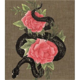 Zestaw KAWECO X MOLESKINE 2025, notes Snake Roses, L, 13x21cm, w linie + długopis, w pudełku