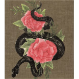 Zestaw KAWECO X MOLESKINE 2025, notes Snake Roses, L, 13x21cm, w linie + długopis, w pudełku