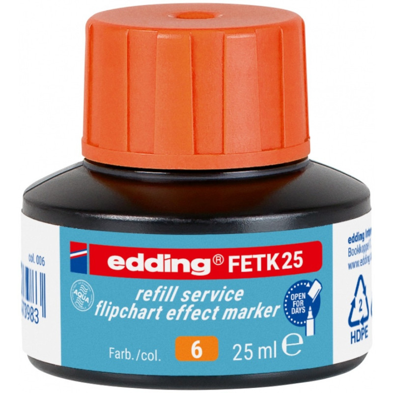 Tusz do uzupełniania markerów do flipchartów e-FETK 25 EDDING, pomarańczowy