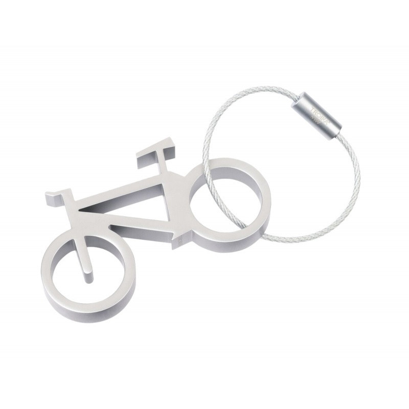Brelok TROIKA Drahtesel, otwieracz do butelek, rower, srebrny