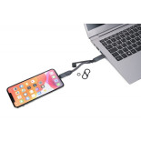 Brelok TROIKA Speedy To Go, z kablem ładującym USB-C, czarny