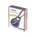 Brelok TROIKA Wegweiser, kompas, z karabińczykiem, czarny