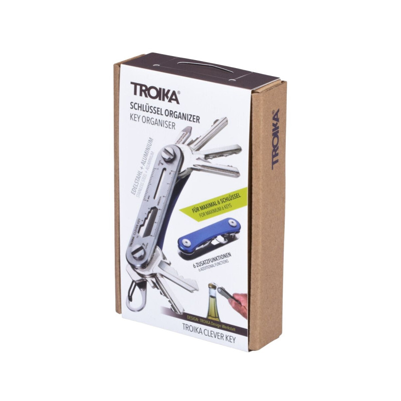 Brelok TROIKA Clever Key, na 6 kluczy, 6 funkcji, niebieski