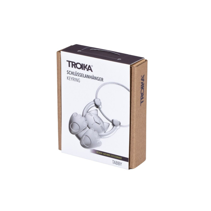 Brelok TROIKA Tabby, metal, szary