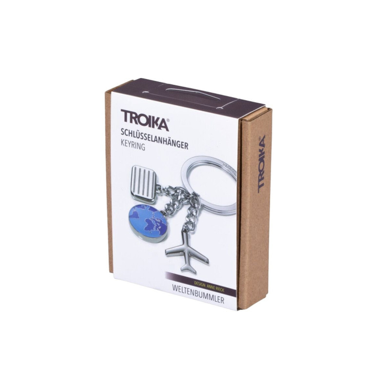 Brelok TROIKA Weltenbummler, 3 charmsy, metal