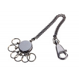 Brelok TROIKA Patent Chain, z łańcuszkiem, na 6 kluczy, chromowany