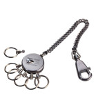 Brelok TROIKA Patent Chain, z łańcuszkiem, na 6 kluczy, chromowany