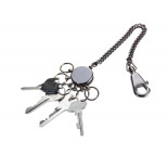 Brelok TROIKA Patent Chain, z łańcuszkiem, na 6 kluczy, chromowany