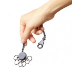 Brelok TROIKA Patent Chain, z łańcuszkiem, na 6 kluczy, chromowany