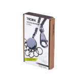 Brelok TROIKA Patent Chain, z łańcuszkiem, na 6 kluczy, chromowany