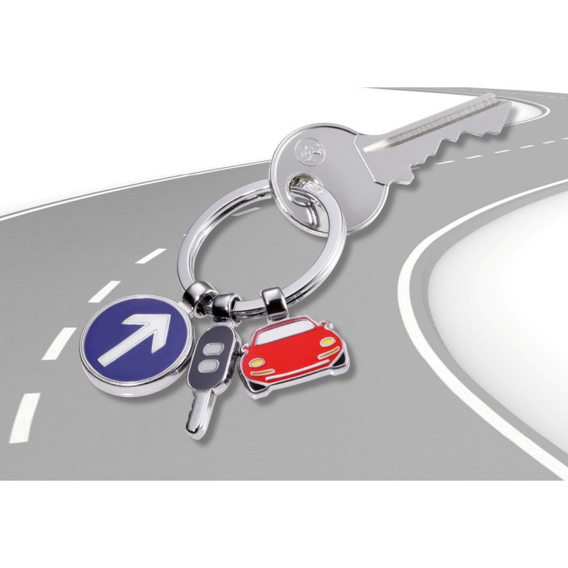 Brelok TROIKA On The Road, 3 charmsy, emaliowany metal