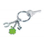 Brelok TROIKA Glucksbringer Klee, 3 charmsy, emaliowany metal