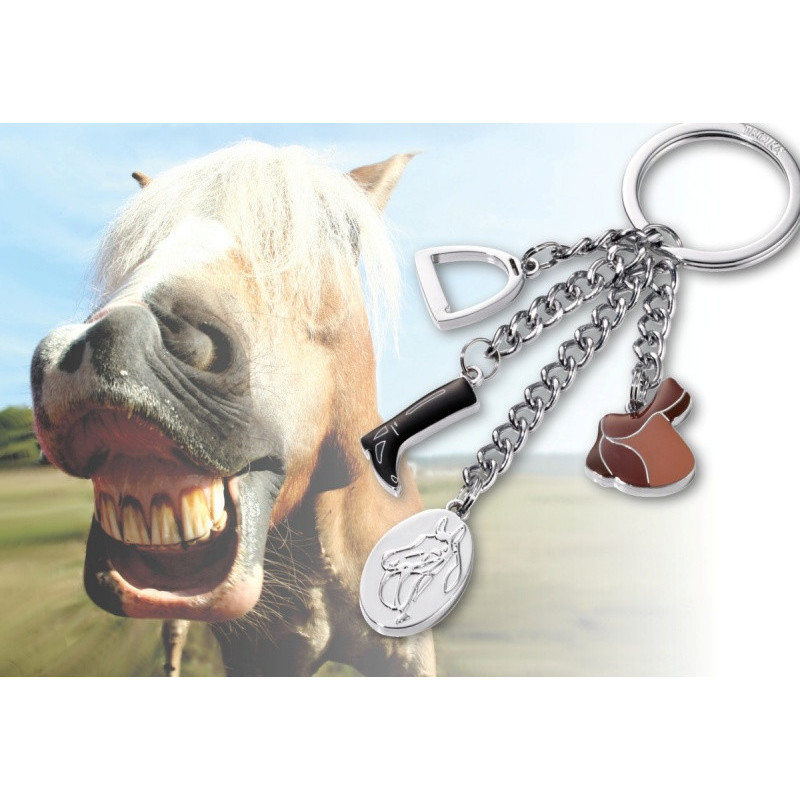 Brelok TROIKA Pferdegluck, 4 charmsy, emaliowany metal