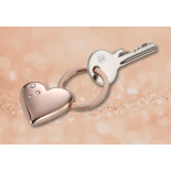 Brelok TROIKA Girls Best Friends Rosy, kryształki Swarovskiego, metal różowe złoto