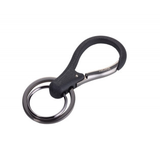 Brelok TROIKA 3xKey, 2 kółka do kluczy, karabińczyk, czarny