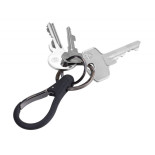 Brelok TROIKA 3xKey, 2 kółka do kluczy, karabińczyk, czarny