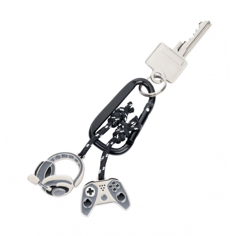 Brelok TROIKA Gaming, karabińczyk, 2 charmsy, emaliowany metal