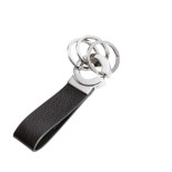 Brelok TROIKA Key-Click, 3 kółka do kluczy, czarna skóra