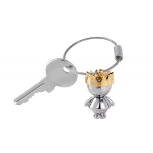 Brelok TROIKA Little King, chromowany metal