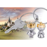 Brelok TROIKA Little King & Little Queen, chromowany metal