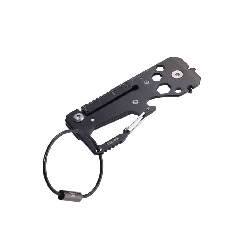 Brelok TROIKA Toolinator, 10 funkcji, stal nierdzewna, czerwony